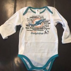 Miami Dolphins long sleeved onesie